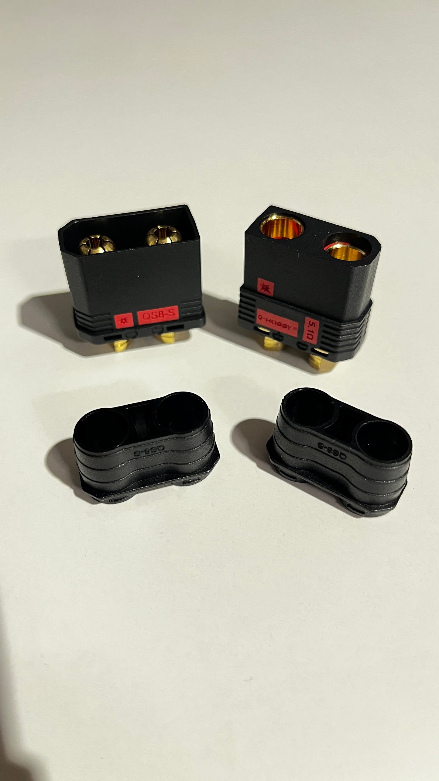 Antiblitz Hochstrom QS8 S  8mm EC8 Goldstecker Steckverbinder Upgrade