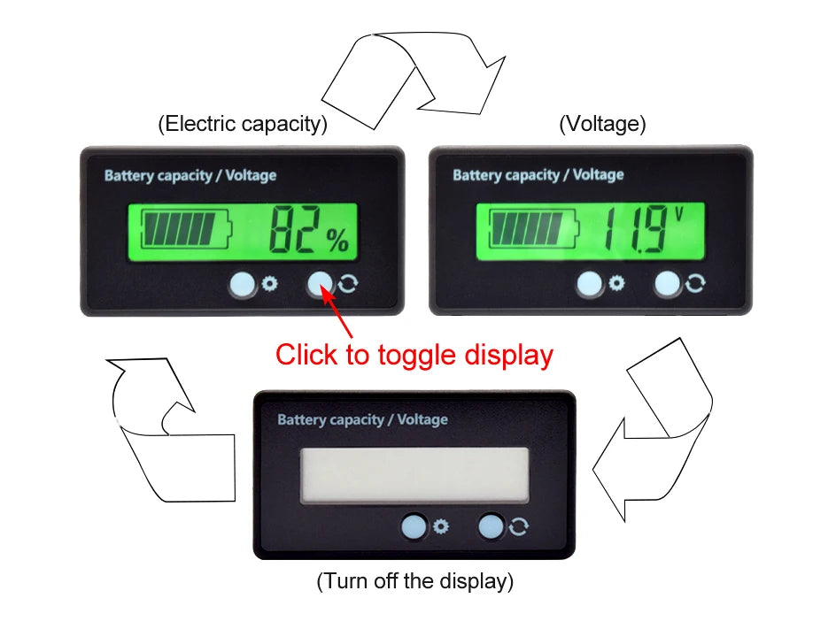 Lifepo4 Lithium Batterie Kapazität Anzeige LED Digital 0-120V