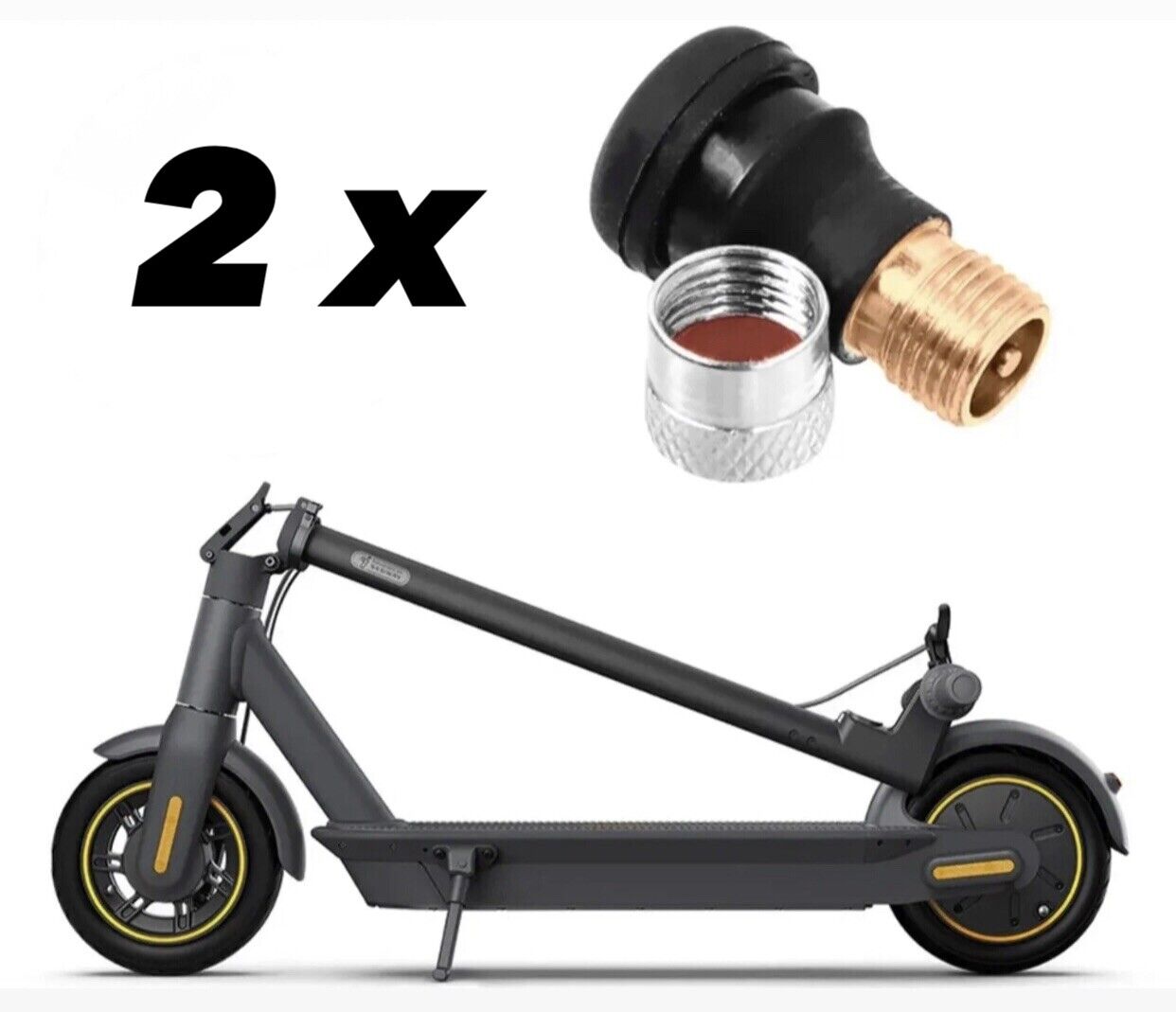 2x E Scooter Ventil f. Reifen Segway Ninebot Max G 30 D LD D2  Xiaomi M365 PRO 2